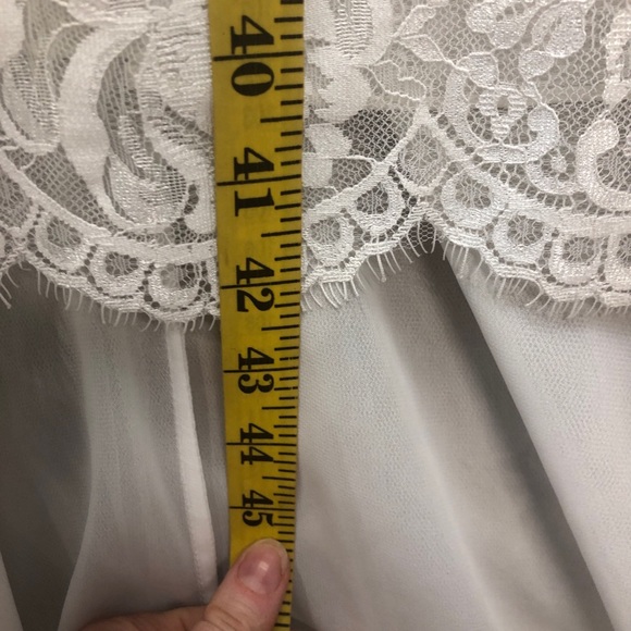 Modern Vintage Hi Lo Lace Wedding Dress Boho - Picture 10 of 13